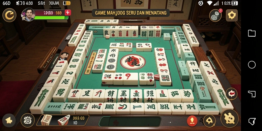 Screenshot gameplay 66D menampilkan aksi Mahjong yang seru.