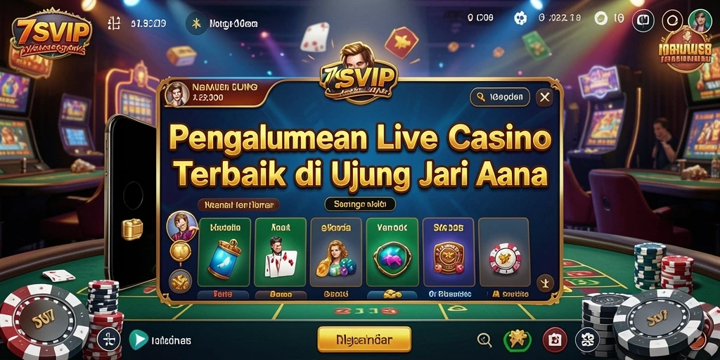 Tampilan gameplay Live Casino yang mendebarkan di 7SVIP.