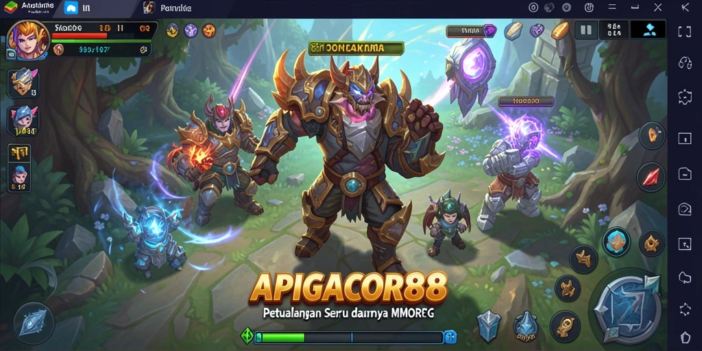 Screenshot gameplay <strong>APIGACOR88</strong> yang menampilkan aksi seru di dunia MMORPG.
