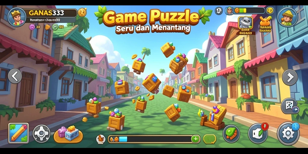 Screenshot utama GANAS33 menampilkan gameplay Puzzle yang seru dan menantang.