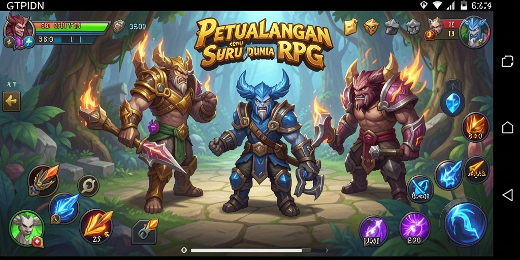 Screenshot GTPIDN menampilkan aksi seru dalam pertempuran RPG.