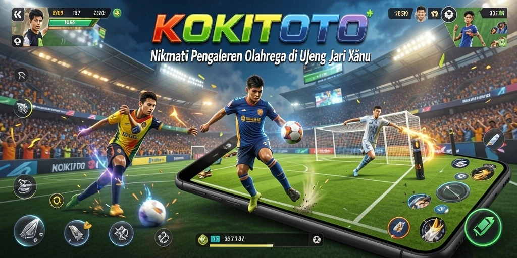Tampilan gameplay KOKITOTO yang mendebarkan saat berkompetisi di lapangan.