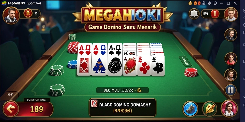 Tampilan gameplay seru dari MEGAHOKI yang memikat pemain.