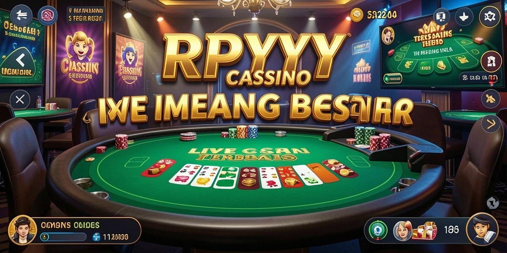 Screenshot gameplay RPYYY menampilkan aksi dealer langsung di kasino.