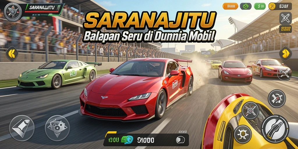 Menampilkan aksi cepat di lintasan balapan SARANAJITU.