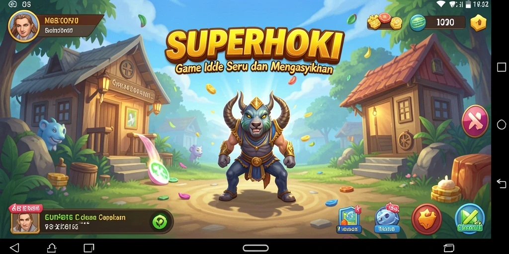 Screenshot dari gameplay SUPERHOKI menampilkan karakter dan misi seru.