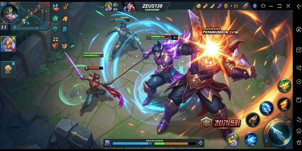 Tangkapan layar gameplay menampilkan pertempuran seru di <strong>ZEUS138</strong>.